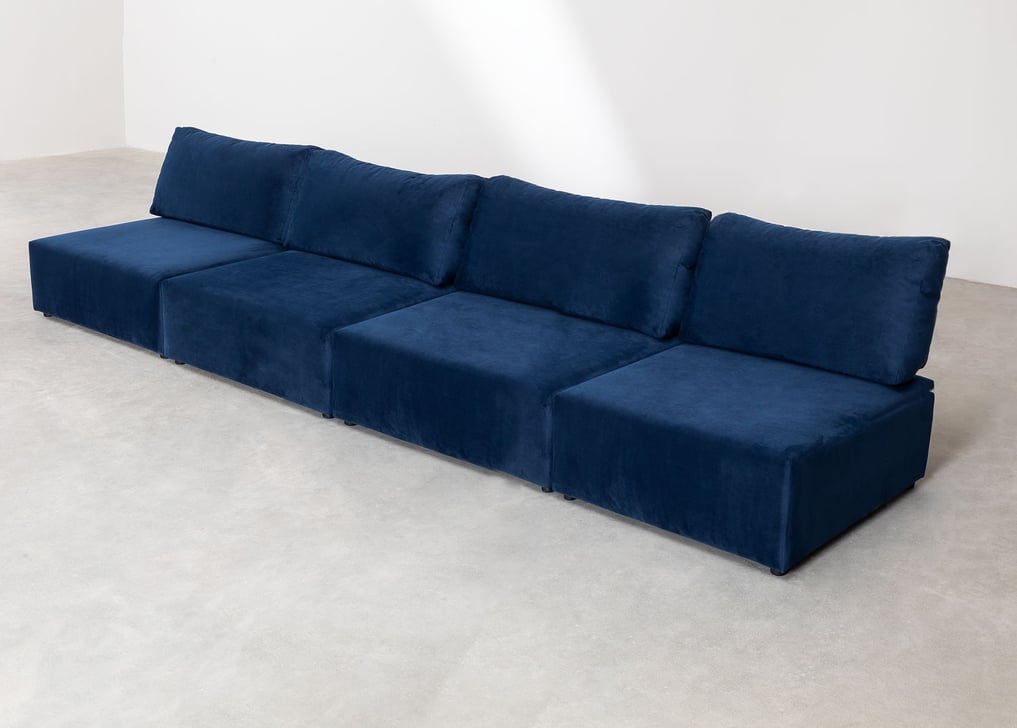 4-teiliges modulares Sofa aus Samt Kata, Galeriebild 1