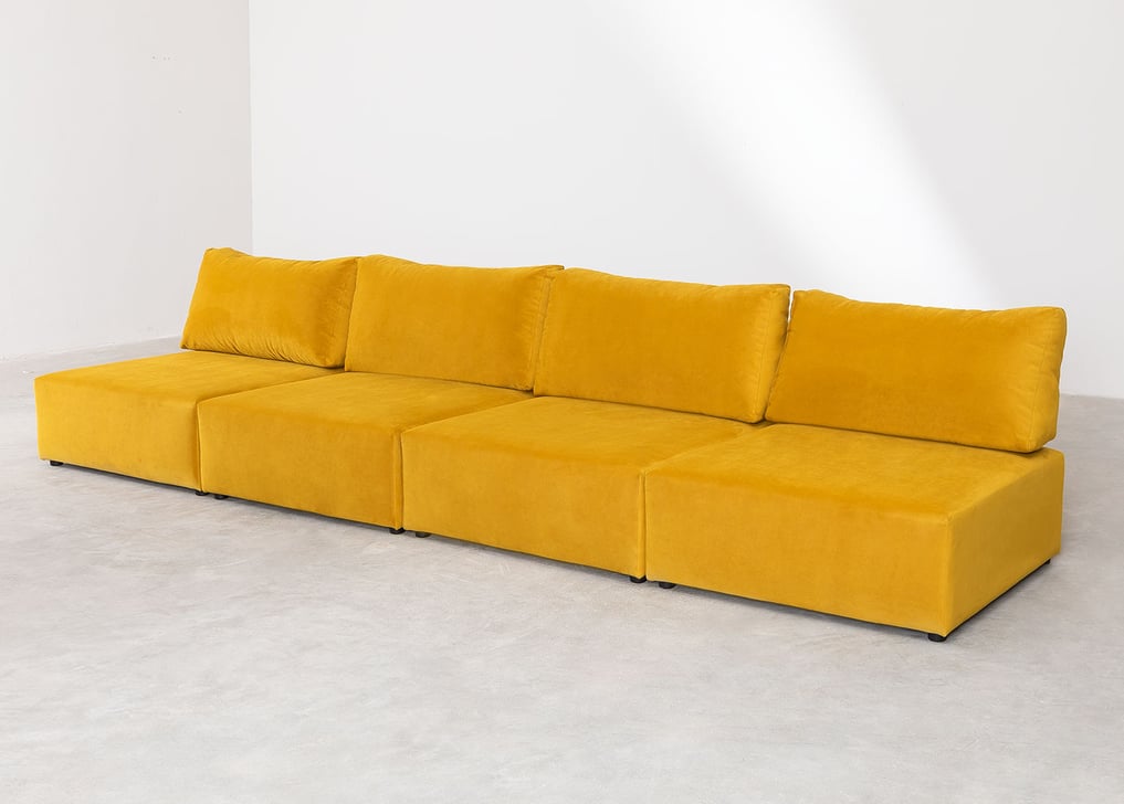 4-teiliges modulares Sofa aus Samt Kata, Galeriebild 1