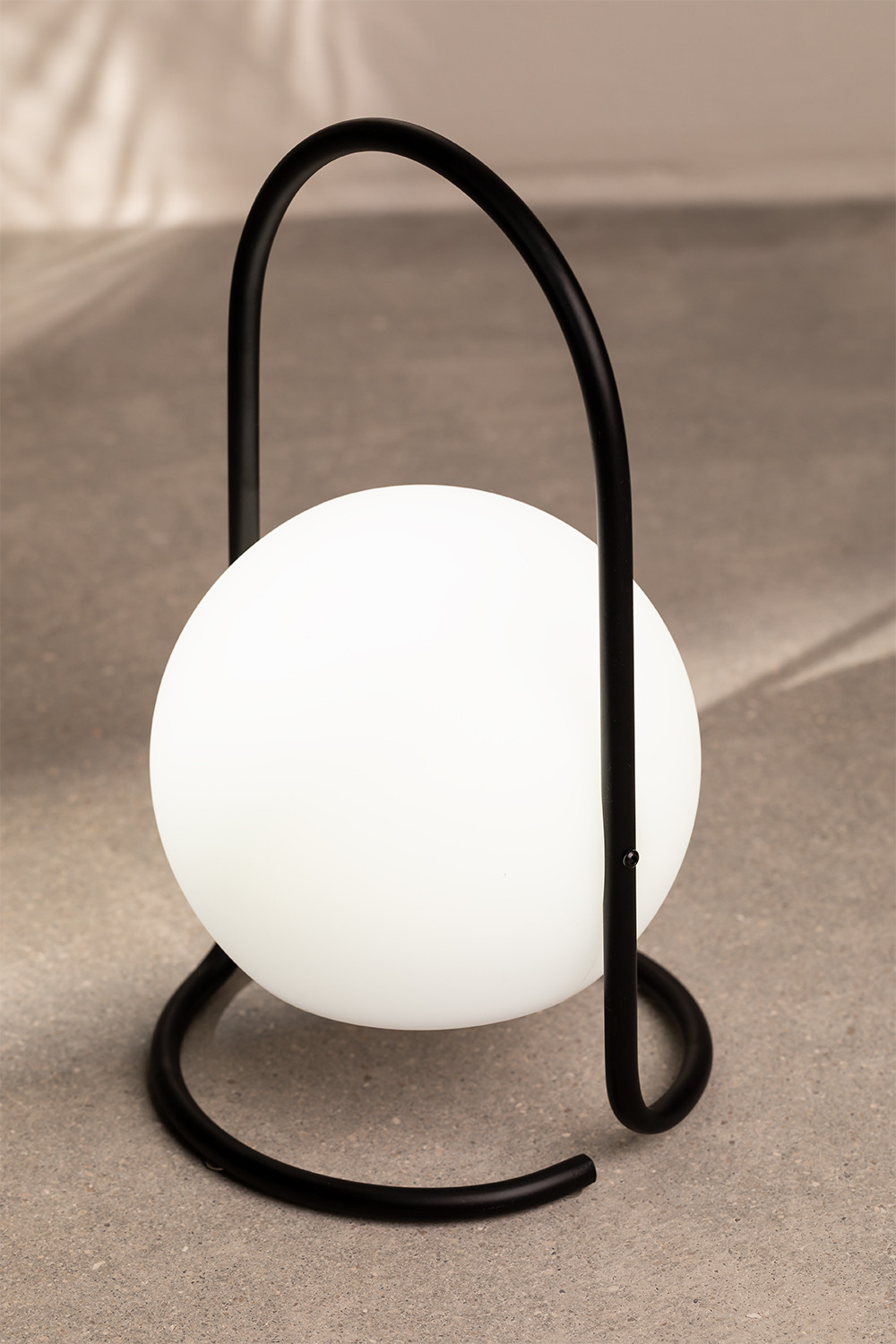 SKLUM Kabellose LED-Tischleuchte Balum – Schwarz, Tragbar, Mit Griff, 6 LEDs, Akku (Höhe 30cm)