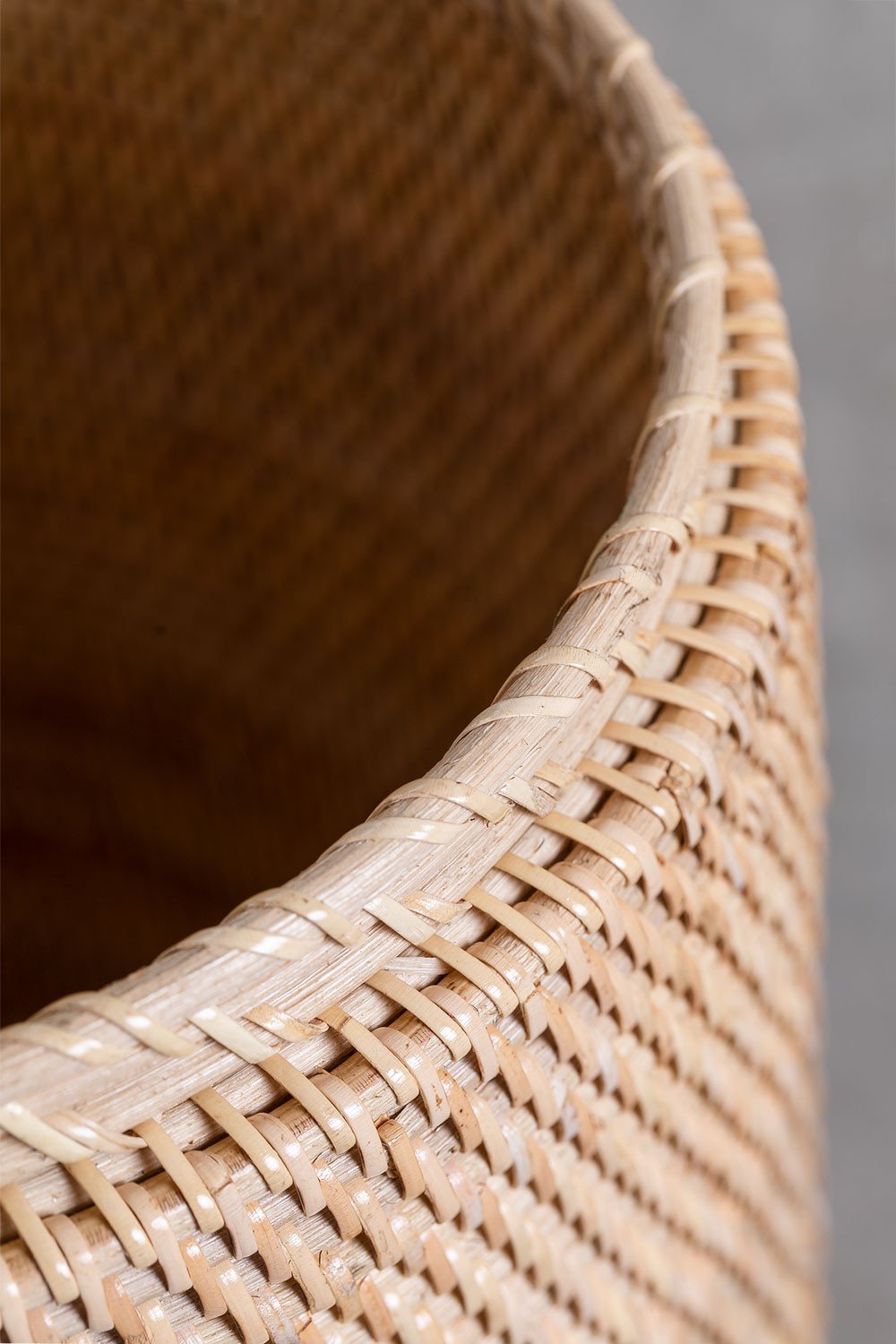 Runder Wäschekorb Ø30 cm aus Rattan Guacui, Galeriebild 5