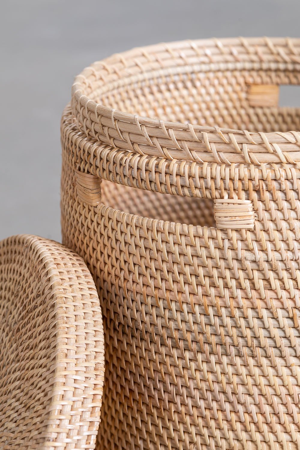 Runder Wäschekorb Ø30 cm aus Rattan Guacui, Galeriebild 4