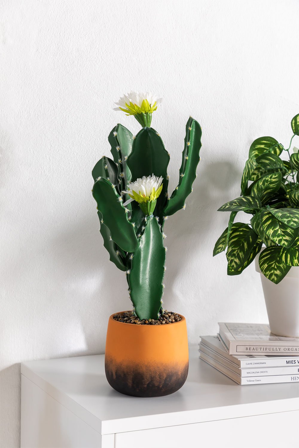 Künstlicher Kaktus mit Blumen Cereus 52 cm, Galeriebild 1