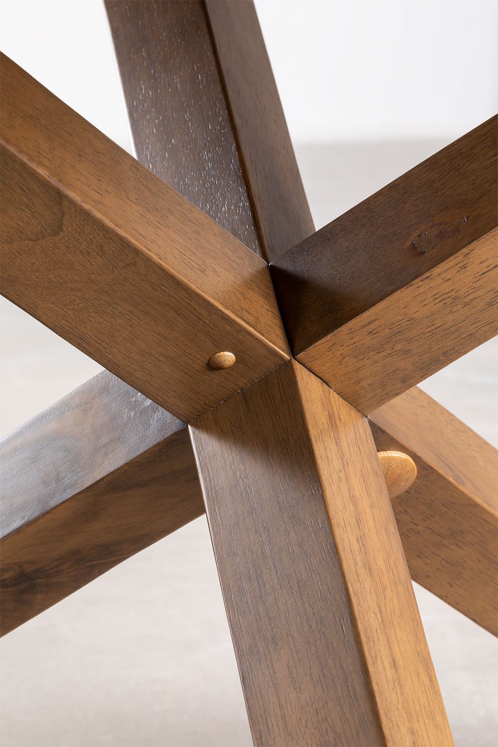 Runder Esstisch Ø120 cm aus MDF und Mierenholz, Galeriebild 5