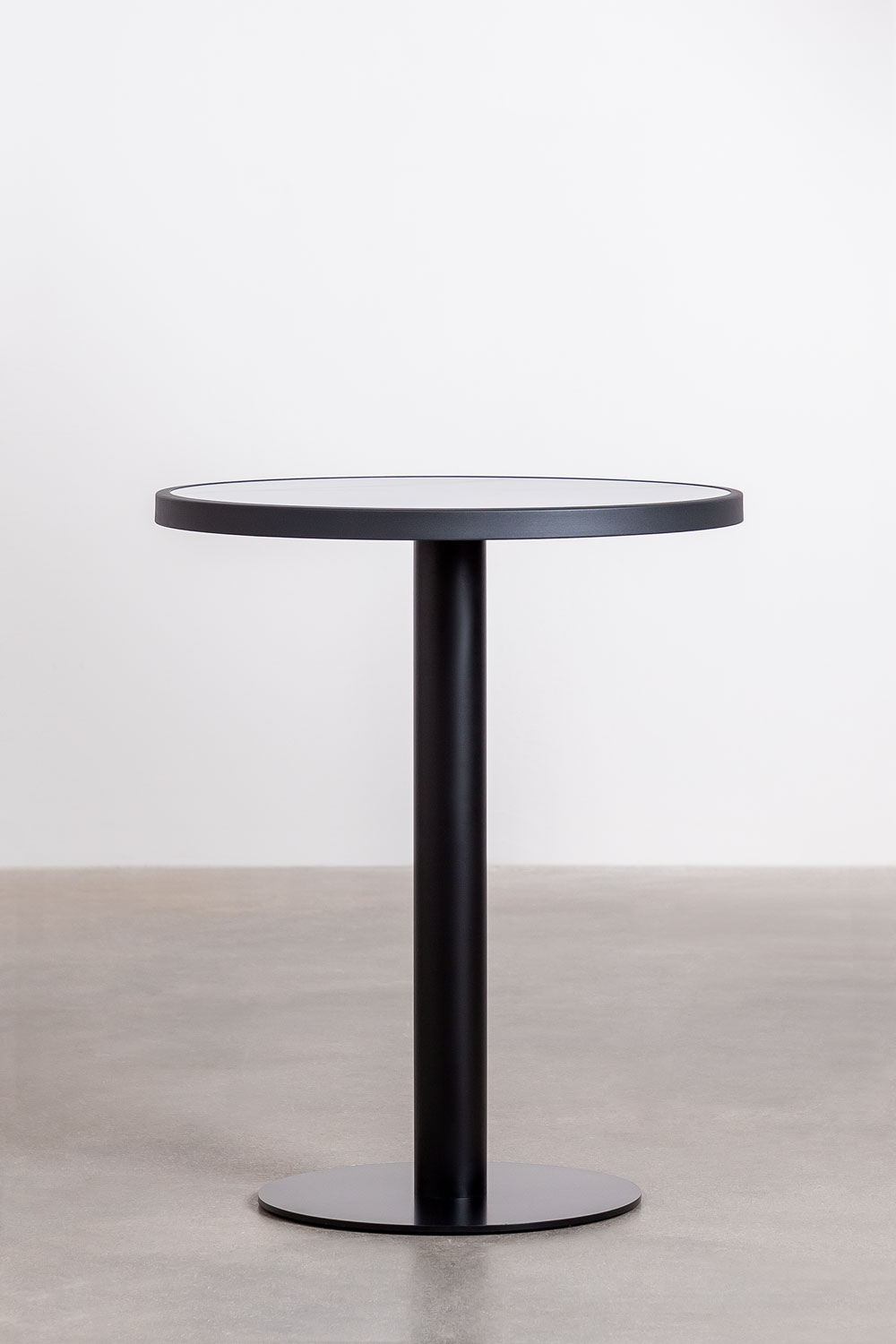 Runder Bistrotisch 40 Cm/50 Cm – Edelstahl-Tischplatte, Stabiler Metallsockel, Platzsparend, Für Café & Küche