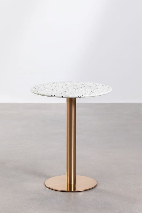 Runder Bartisch aus Terrazzo (Ø60 cm) Malibu