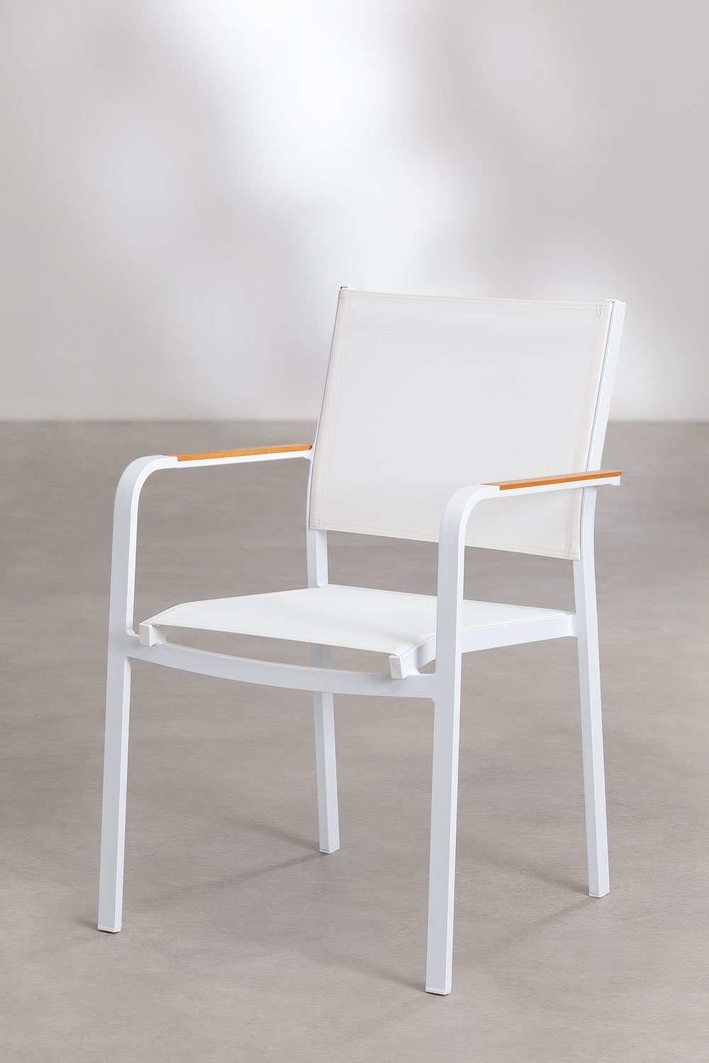 4er Set stapelbare Gartenstühle aus Aluminium Archer - SKLUM | Stühle