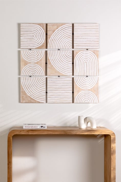 Dekorplatte aus Mangoholz (94x93 cm) Tudris