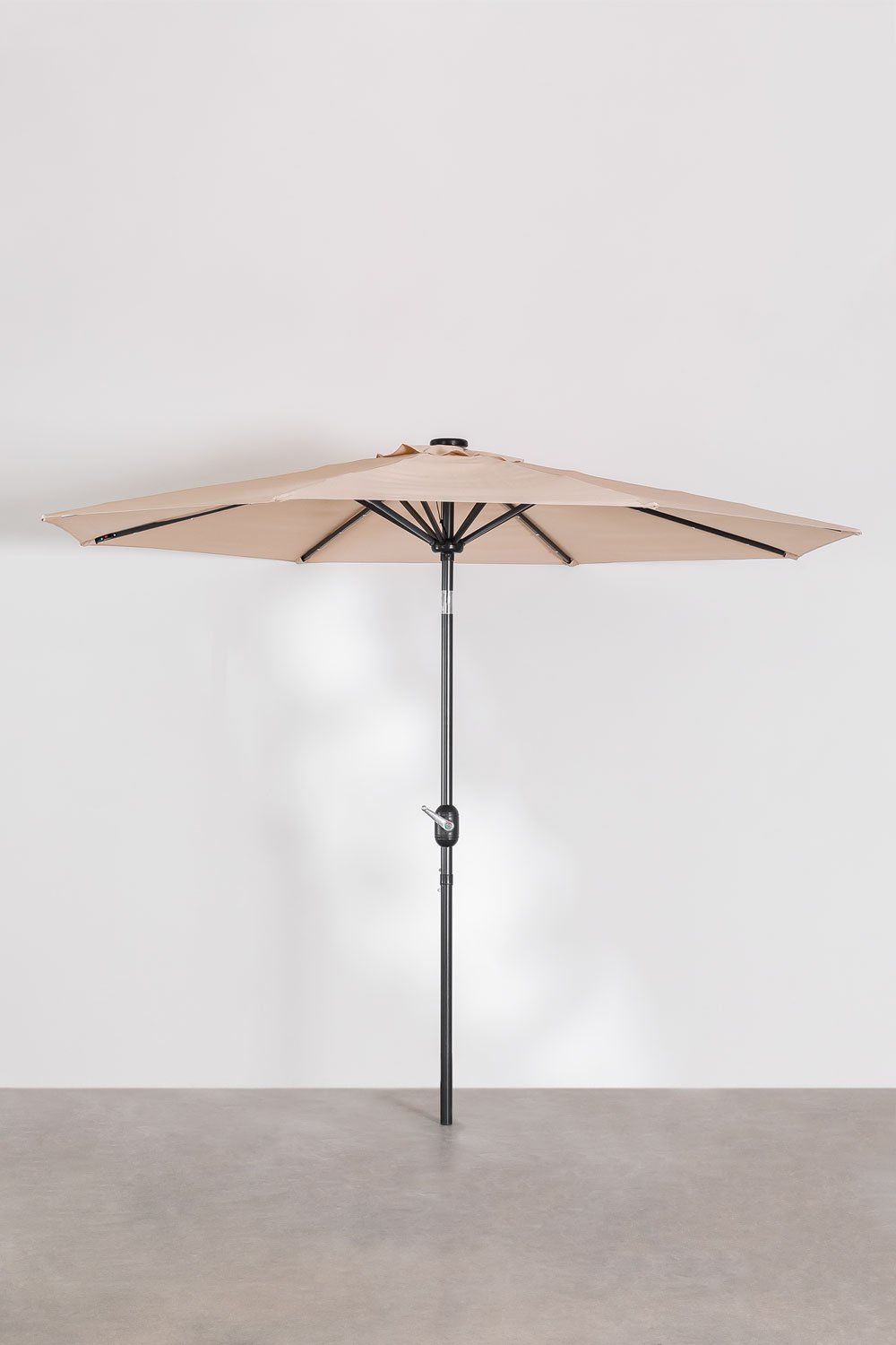 Sonnenschirm mit Licht aus Stoff und Stahl (Ø270 cm) Uzombras, Galeriebild 1