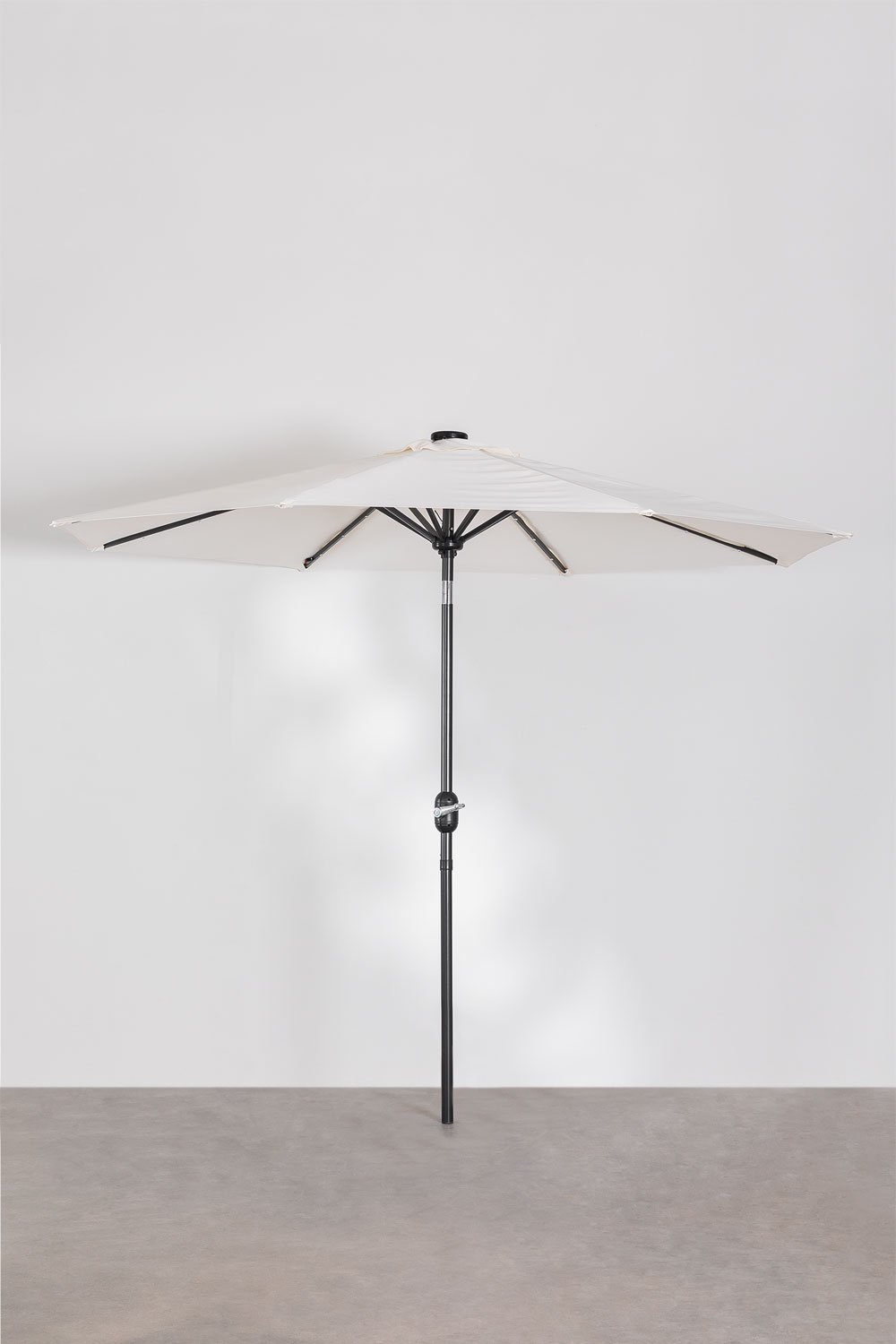 Sonnenschirm mit Licht aus Stoff und Stahl (Ø270 cm) Uzombras, Galeriebild 1