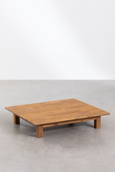 Rechteckiger Couchtisch aus Akazienholz (85x75 cm) Brina