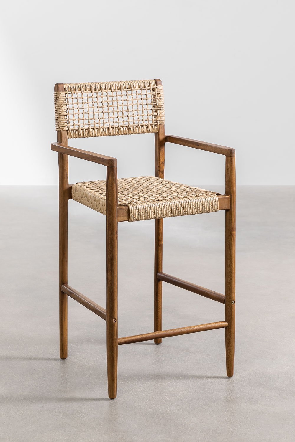  Hoher Hocker aus Teakholz 65cm Orebro, Galeriebild 2