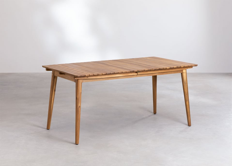 Ausziehbarer Gartentisch aus Holz (160-210x90 cm) Tenay