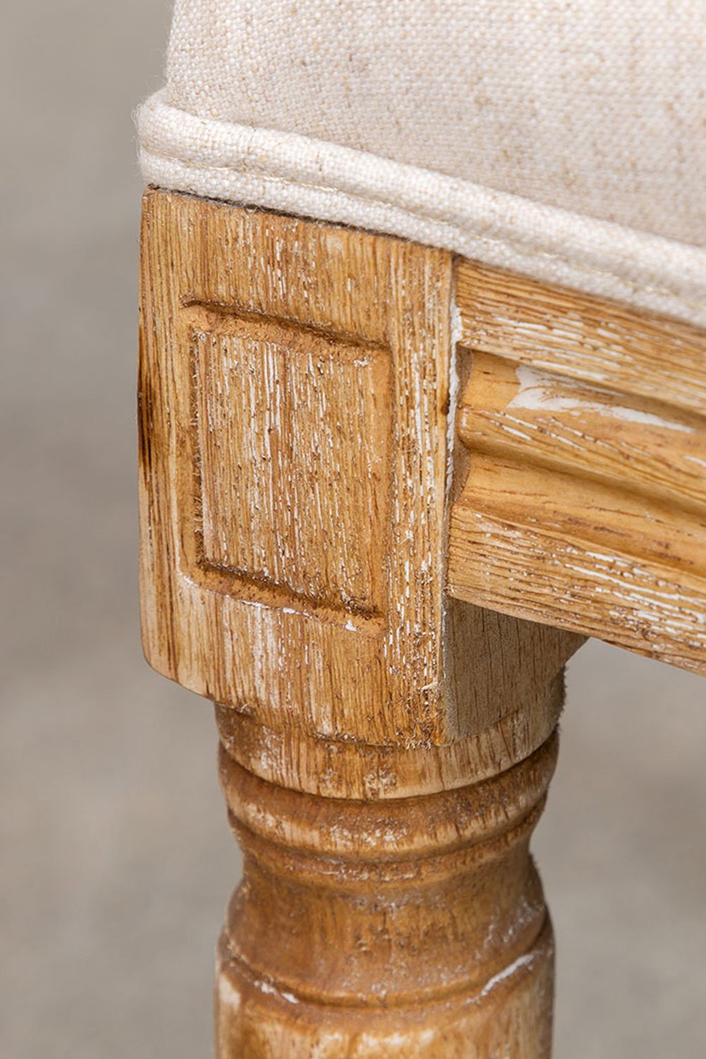 Esszimmergarnitur mit rechteckigem Tisch aus Mangoholz (160 x 90 cm) Taraz und 6 Esszimmerstühlen aus Stoff Sunna, Galeriebild 10