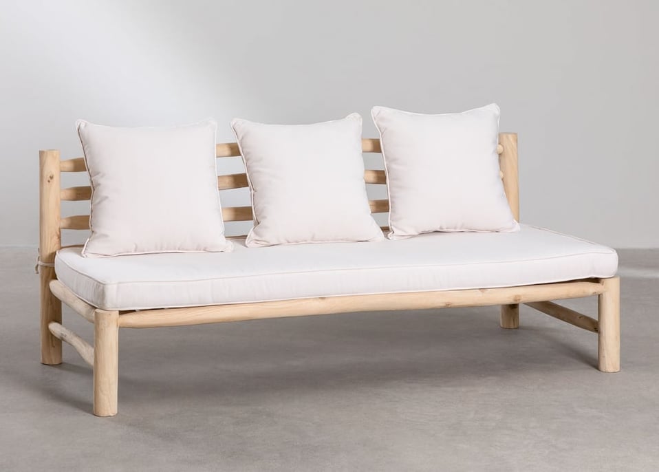 Gartensofa 3-Sitzer aus Teakholz Nabila