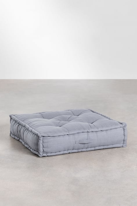 Bodenkissen für modulares Sofa aus Baumwolle Dhel - Stein Grau