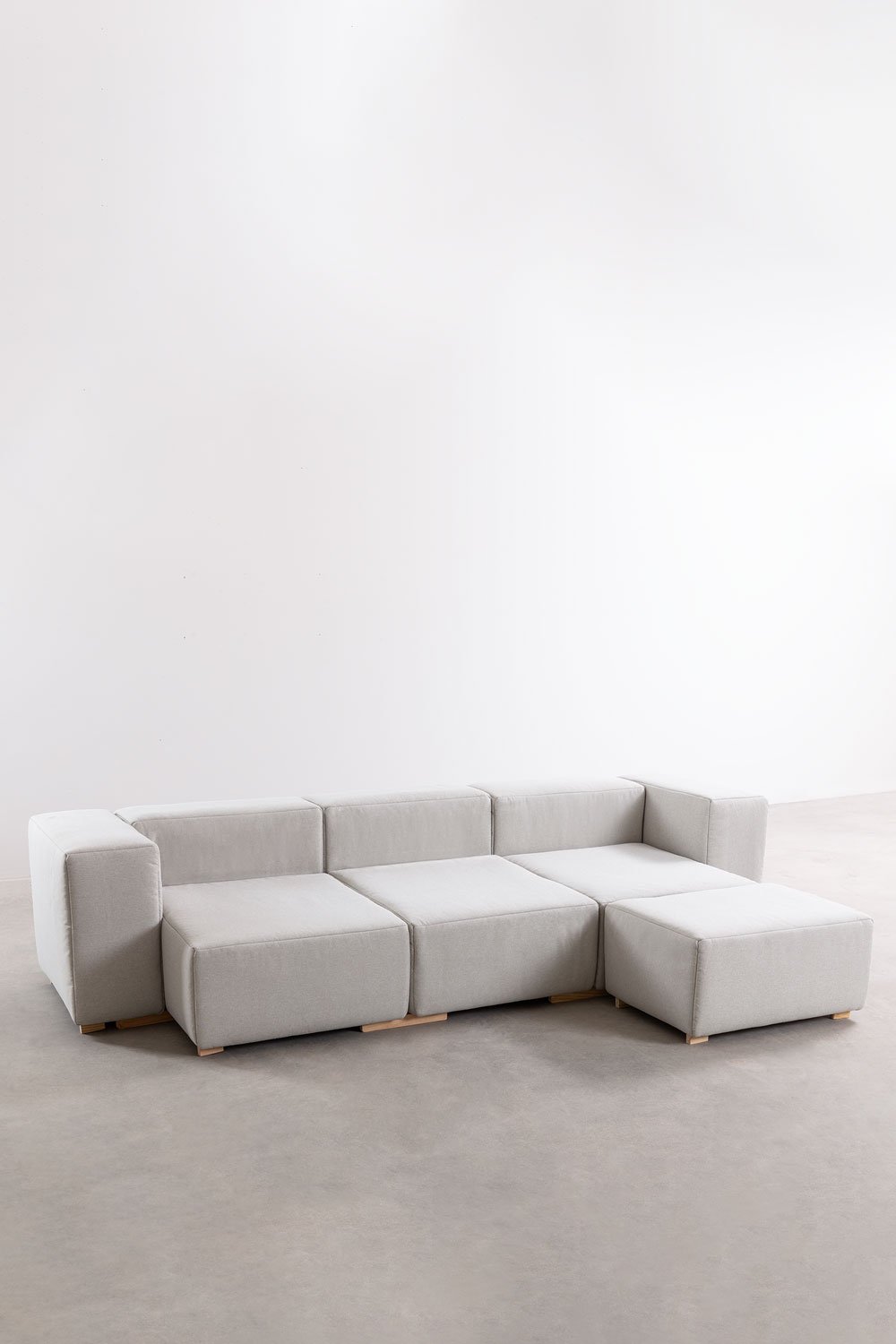 Vierteiliges modulares Chaiselongue-Sofa mit zwei Armlehnen Robert  , Galeriebild 1