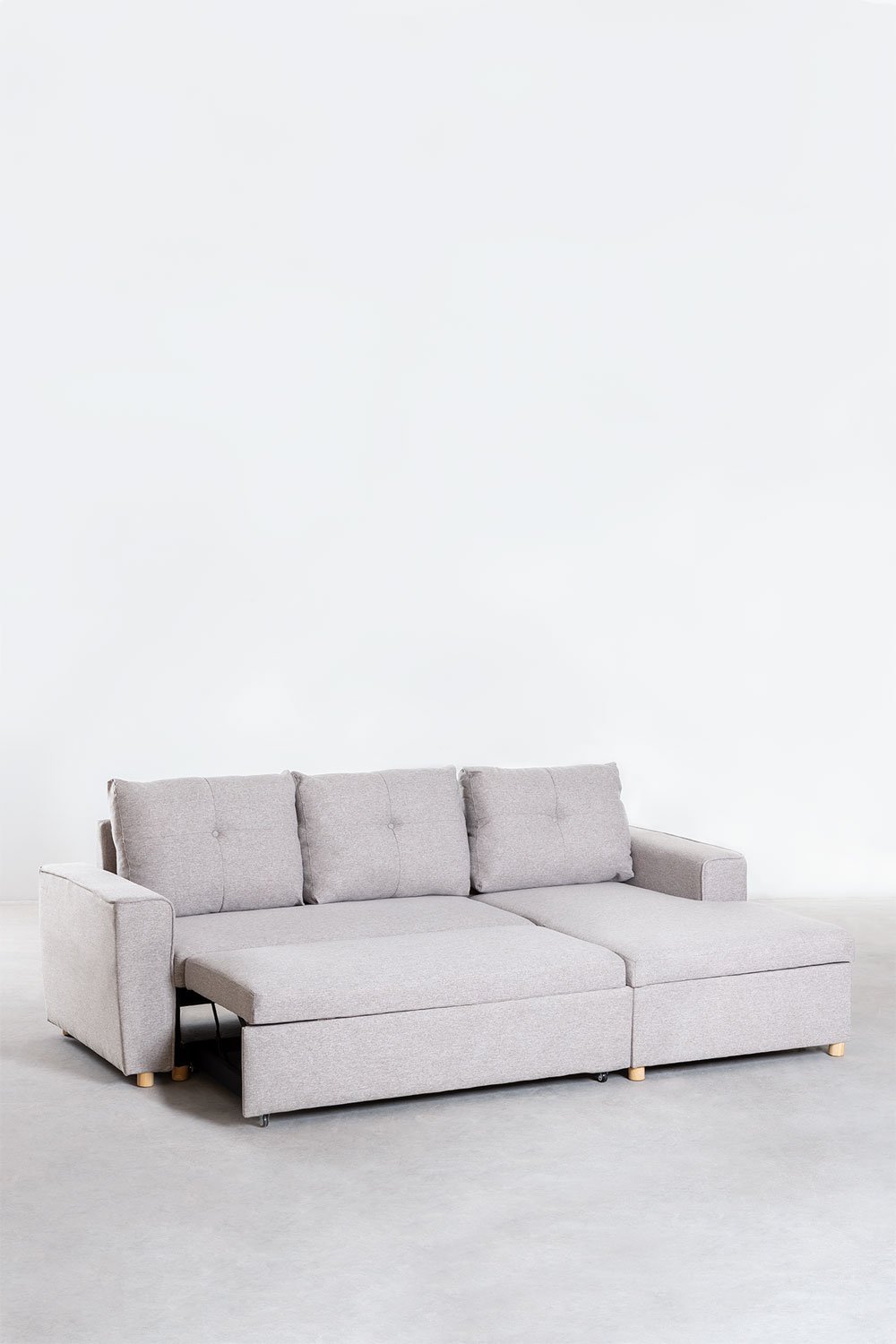 3-Sitzer Schlafsofa mit Chaise Lounge aus Stoff Calvin, Galeriebild 1