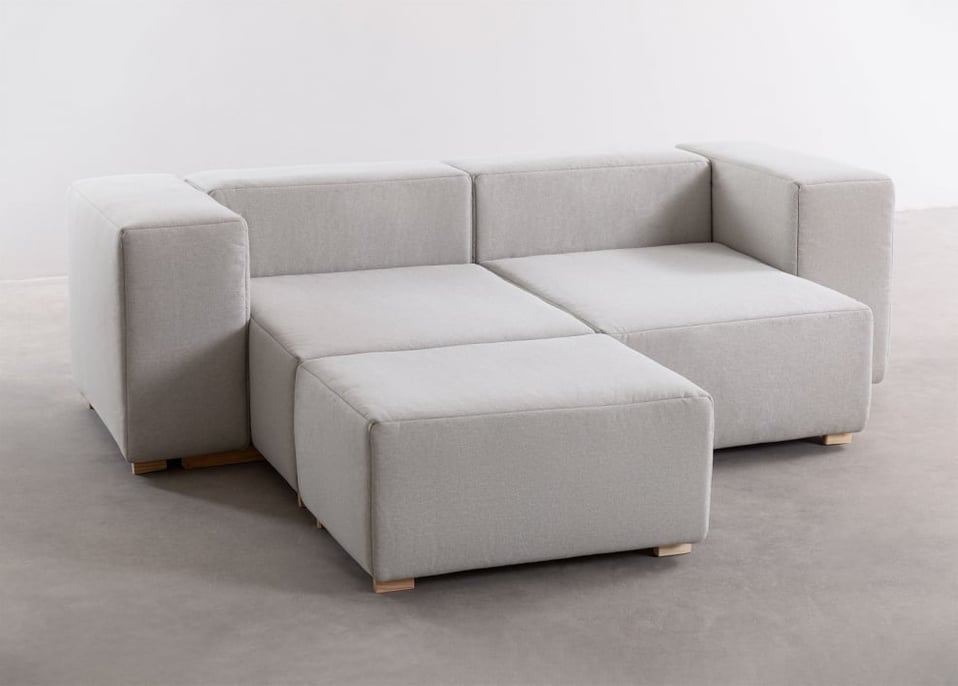 3-teiliges modulares Chaiselongue-Sofa mit 2 Armlehnen Robert