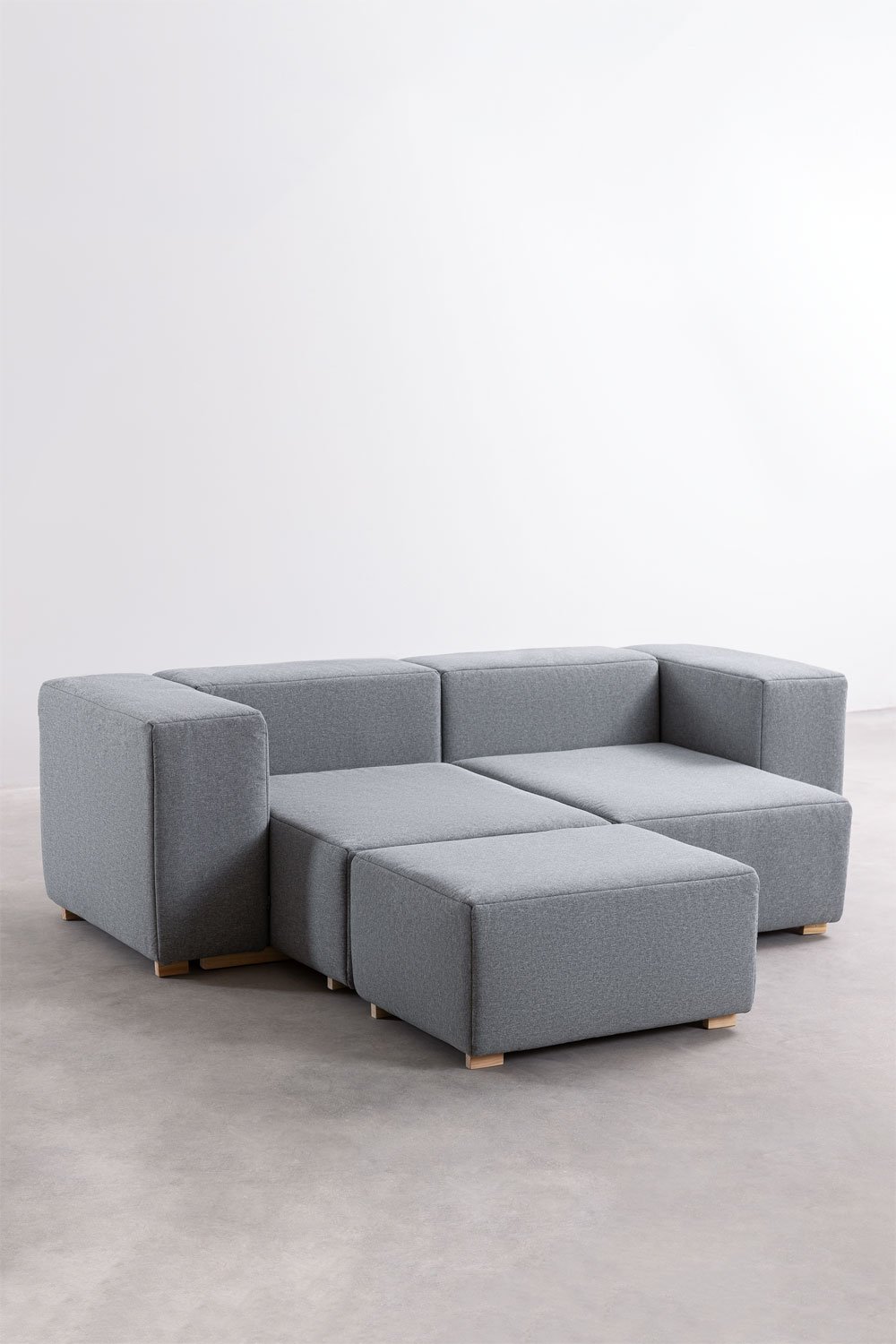 3-teiliges modulares Chaiselongue-Sofa mit 2 Armlehnen Robert, Galeriebild 1