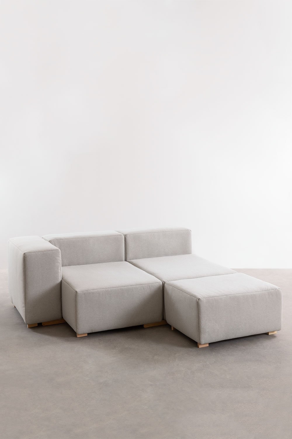 3-teiliges modulares Chaiselongue-Sofa mit 1 Armlehne Robert, Galeriebild 1