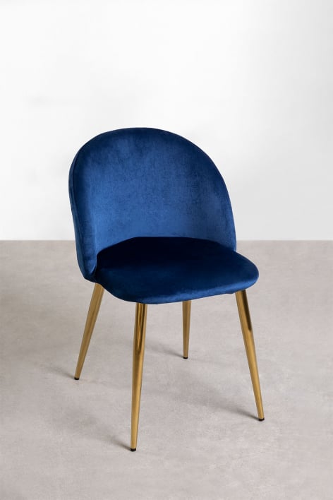 4er Set Esszimmerstühle aus Samt Kana 