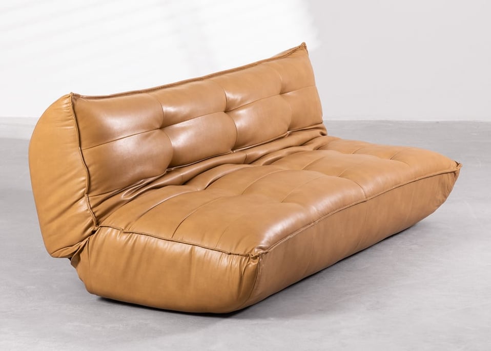 3-Sitzer Schlafsofa aus Kustleder Mati