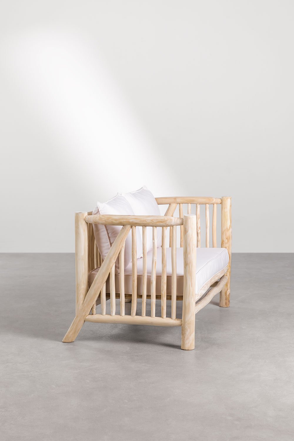 2-Sitzer-Sofa aus Teakholz Narel, Galeriebild 3