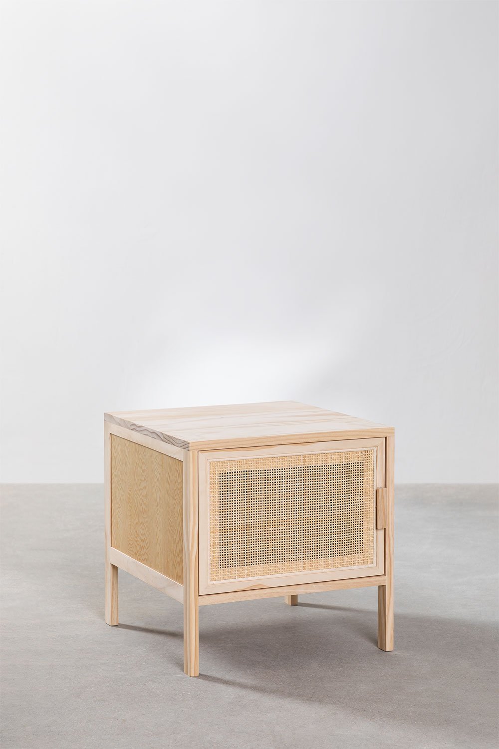 Nachttisch aus Rattan und Holz Reyna, Galeriebild 1