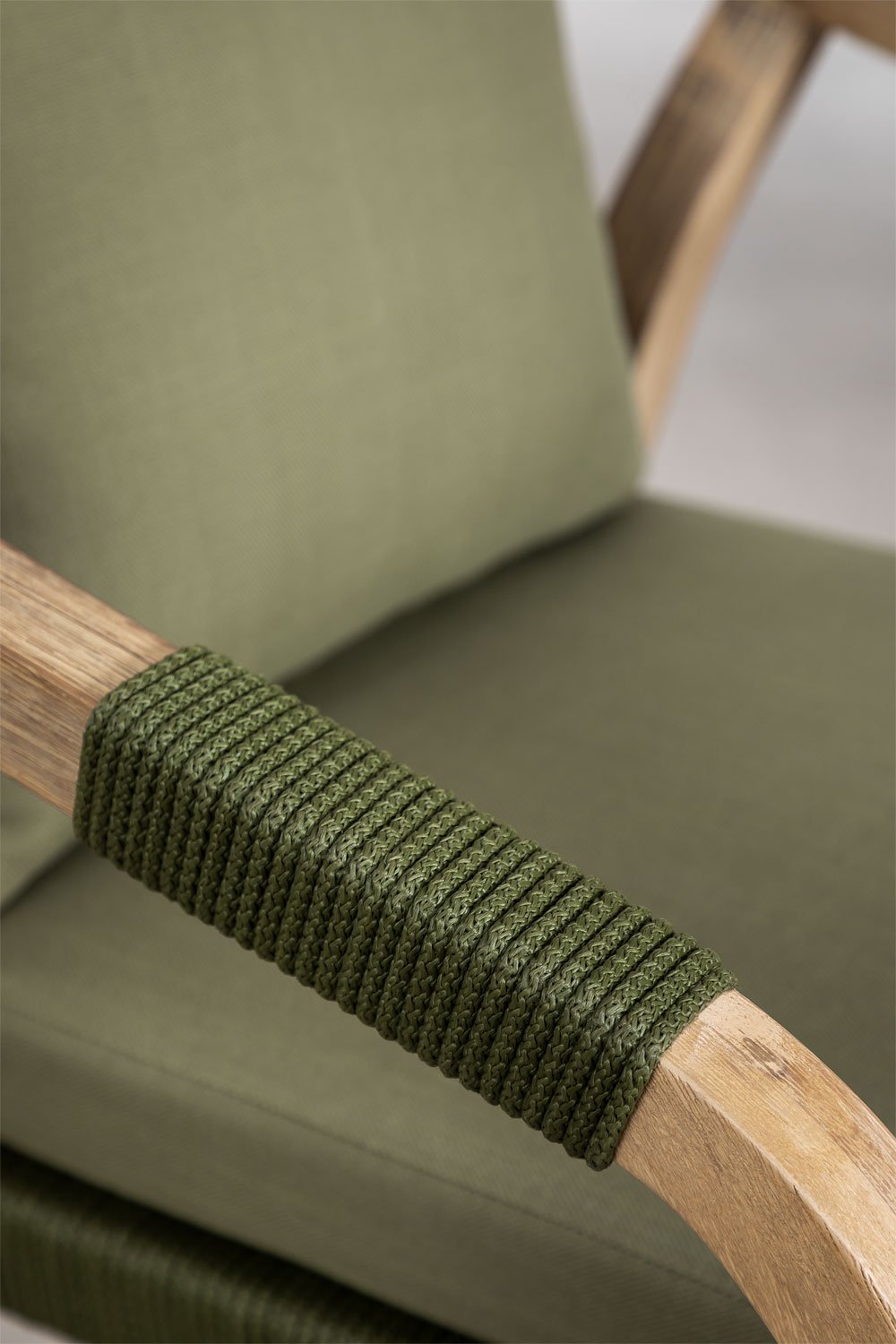 Rechteckiger Gartentisch-Set 200x100 cm mit 8 Stühlen aus Akazienholz Dubai, Galeriebild 8