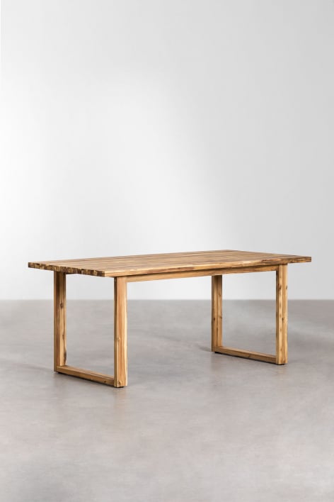 Rechteckiger Gartentisch aus Akazienholz (180x90 cm) Saveria
