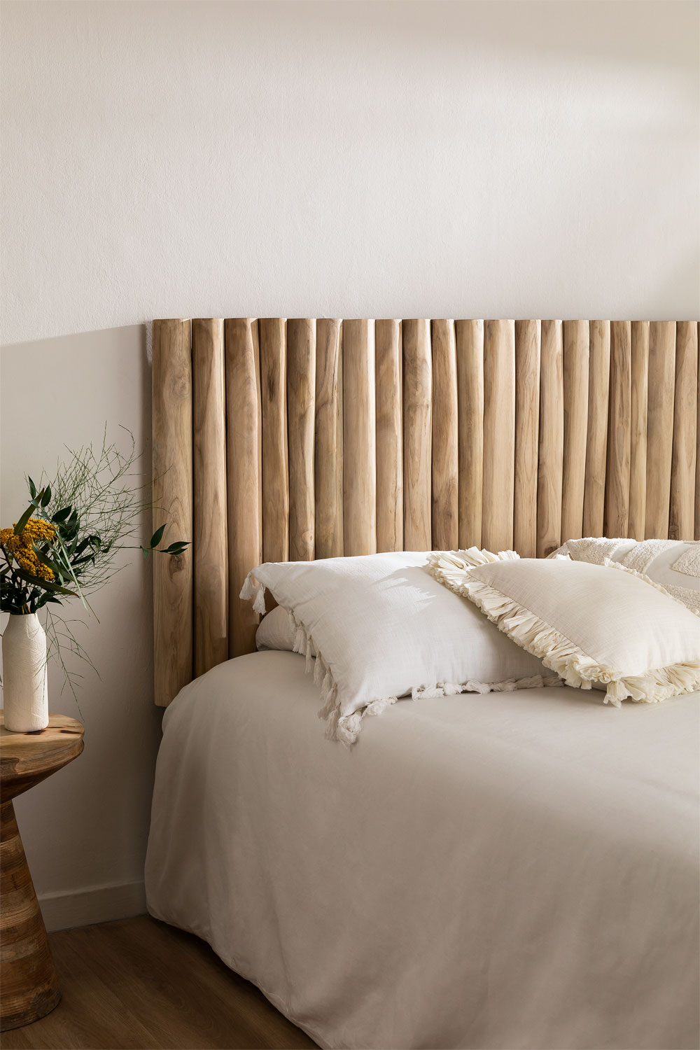 SKLUM Kopfteil Für 150 Cm Bett Aus Natürlicher Jute – Handgefertigt, ökologisch, Mediterraner Stil