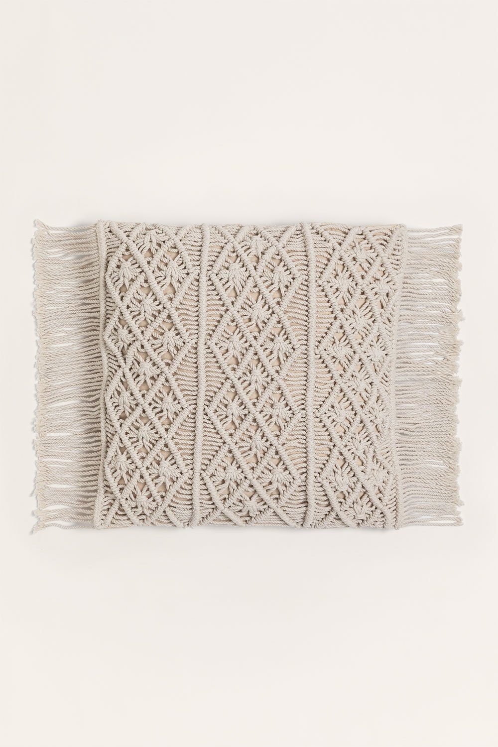 Quadratisches Kissen in Makramee (45 x 45 cm) Narses, Galeriebild 1