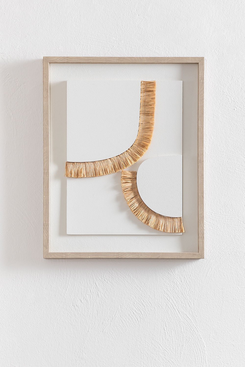 Dekobild mit Textur aus Naturfasern (40x50 cm) Odili, Galeriebild 1