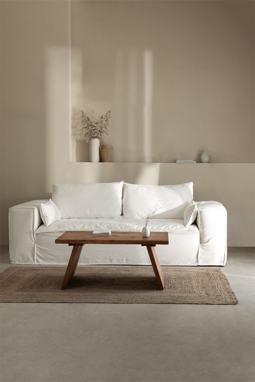 4-Sitzer-Sofa aus Baumwolle und Leinen Norris, Galeriebild 1
