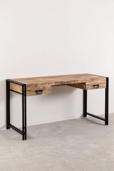 Schreibtisch aus Holz Tanem