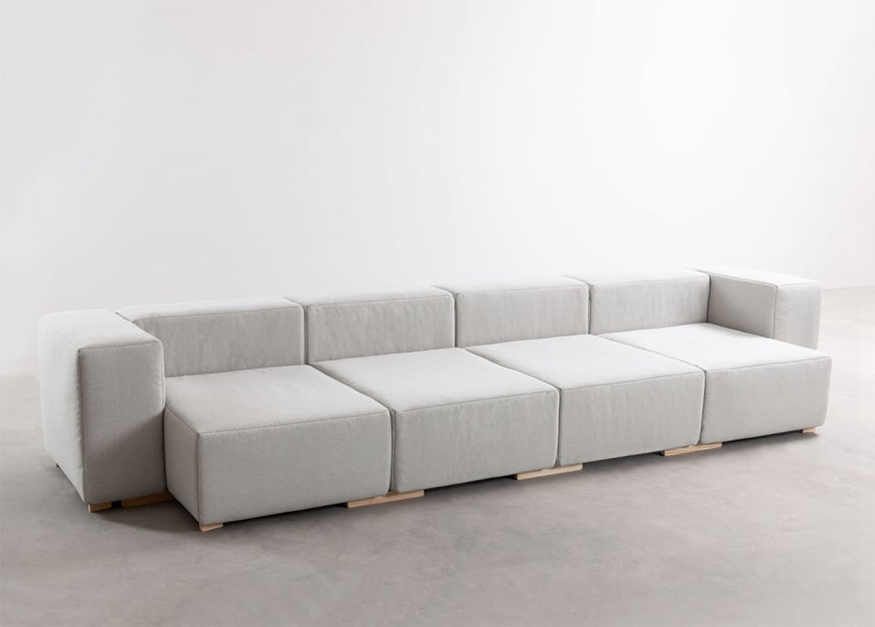 4-teiliges modulares Sofa mit 2 Armenlehnen Robert