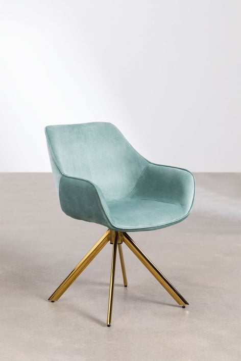 2er Set Esszimmerstühle aus Samt Lucy