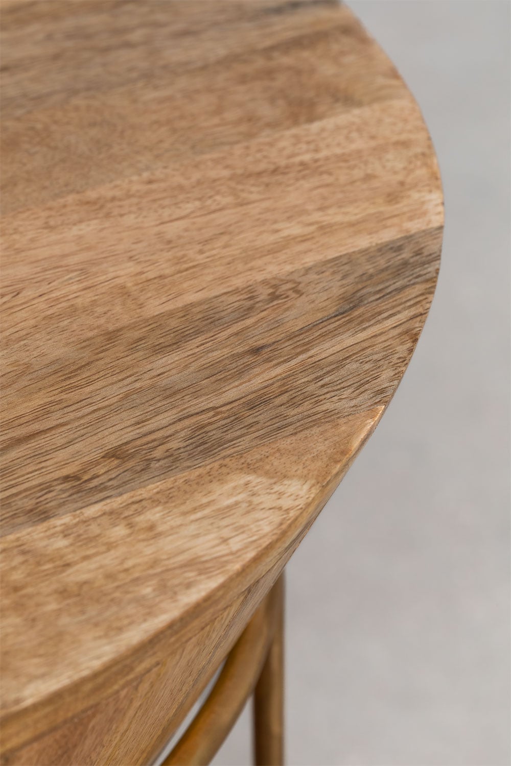 Runder Beistelltisch Ø40 cm aus Mangoholz und Eisen Piram, Galeriebild 2