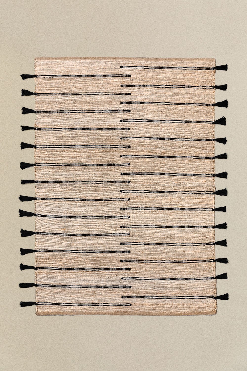 Teppich aus Jute und Stoff Plamena, Galeriebild 1