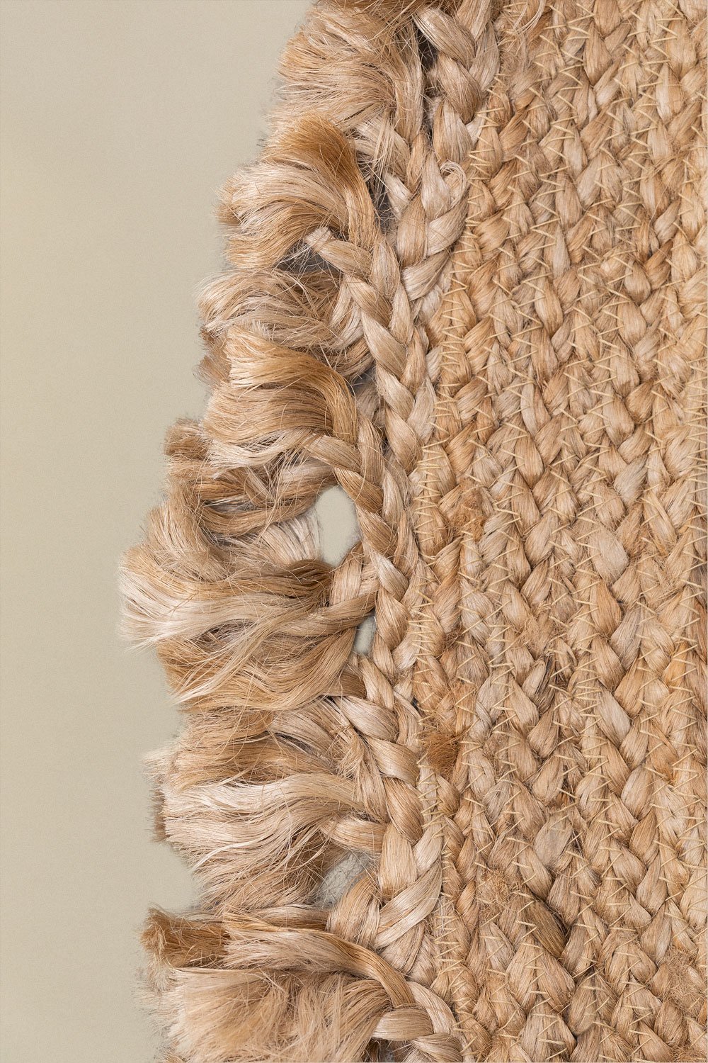 Runder Teppich aus Naturjute Ondes, Galeriebild 3