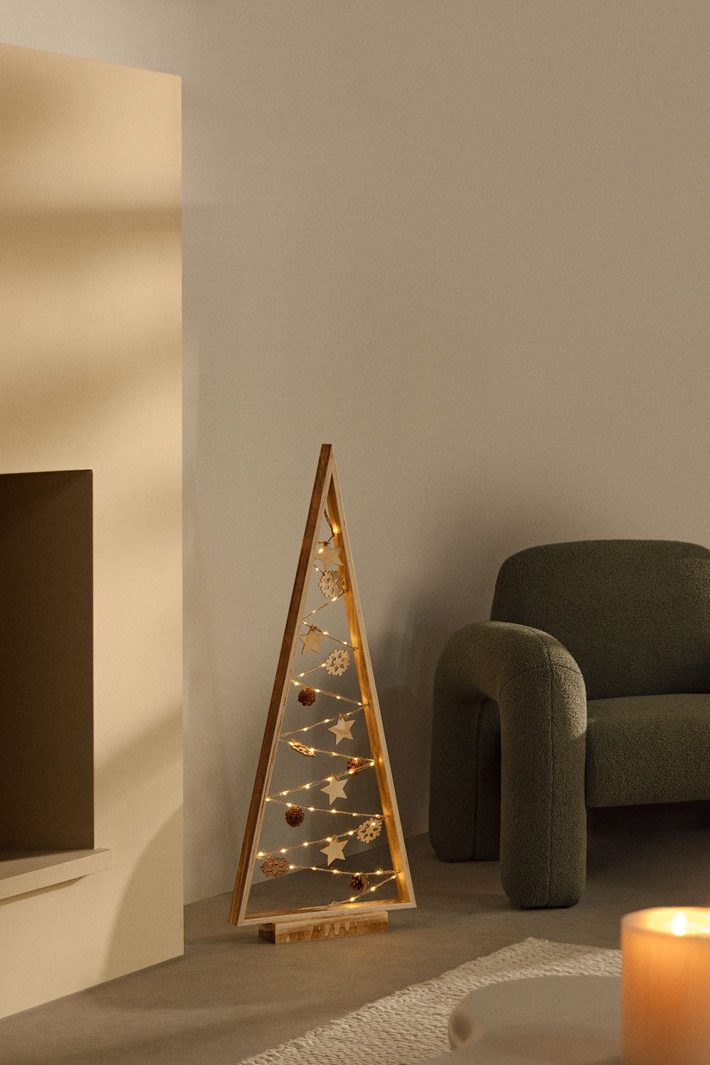 Weihnachtsbaum aus Holz mit LED-Leuchten Niorb Style - SKLUM