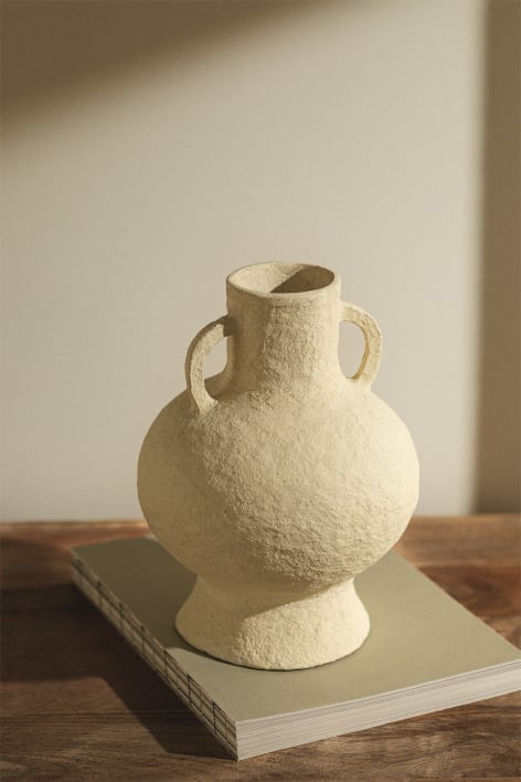 Dekorative handgefertigte Vase aus Pappmaché-Messer Cutler