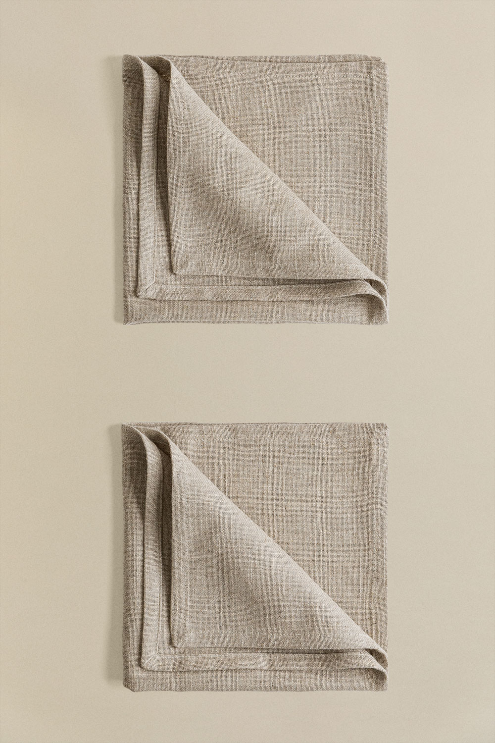 Bis Siena Servietten Aus Baumwolle – 2er Set, 40x40 Cm, Einfarbig Dunkelgrau, Made In Italy
