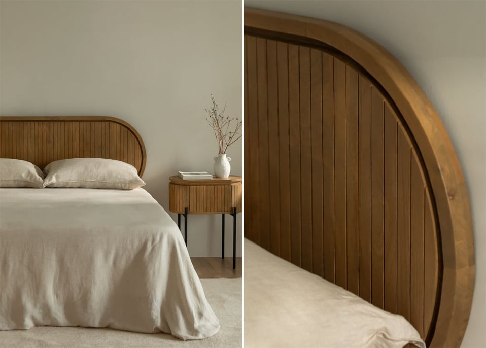 Bettkopfteil für 150cm aus Mangoholz Analis