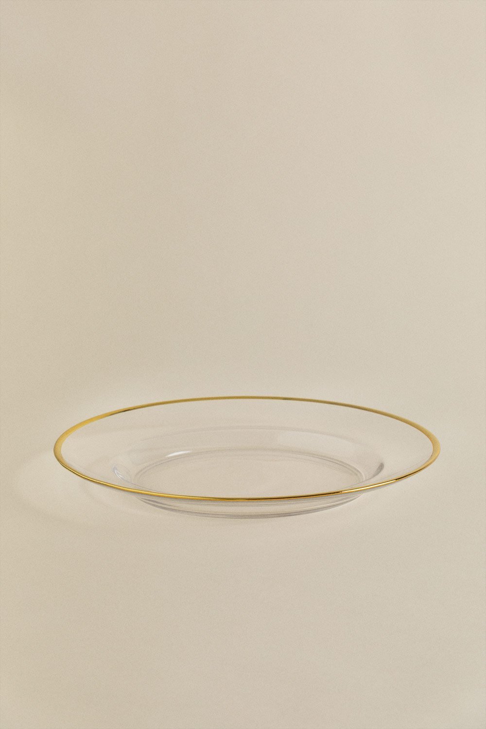 4er Set flache Teller aus Glas Arely, Galeriebild 2