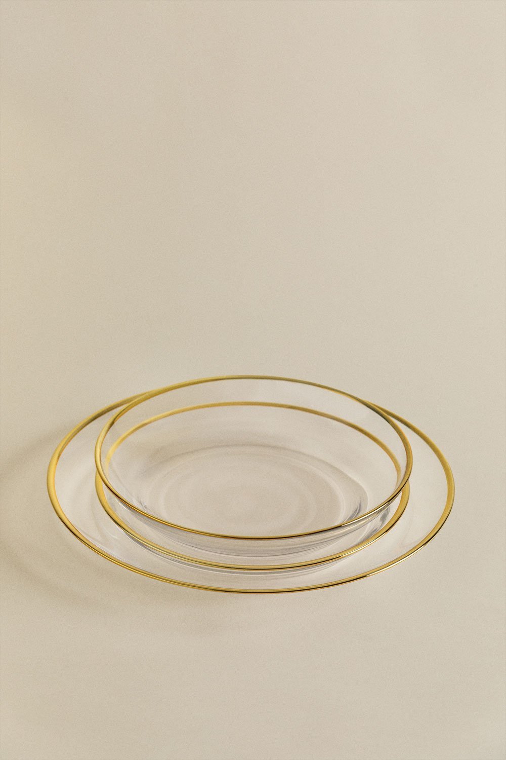 4er-Pack flache Teller aus Glas Arely, Galeriebild 5