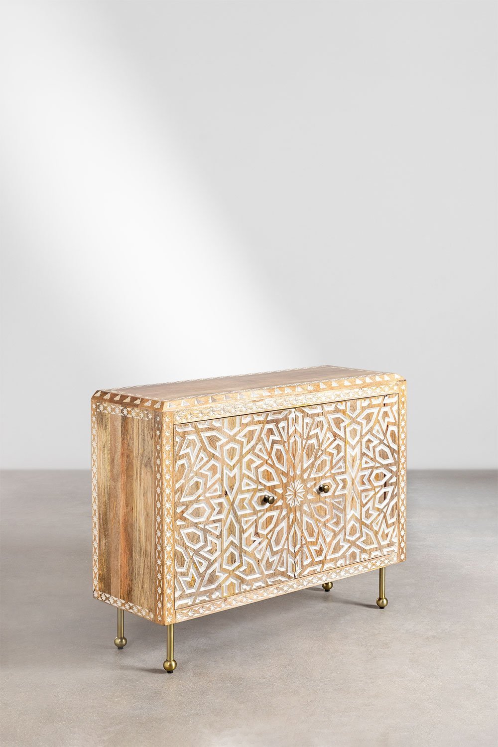 Rosetten-Sideboard aus Mangoholz          , Galeriebild 2