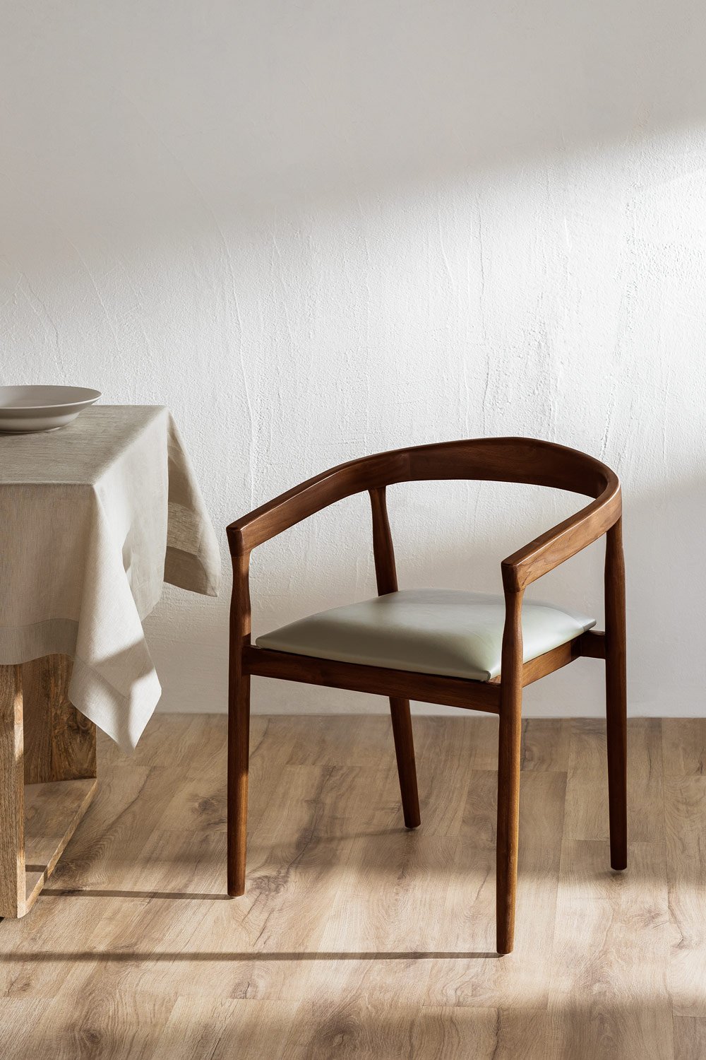 4er Set Esszimmerstühle aus Leder Visby, Galeriebild 1