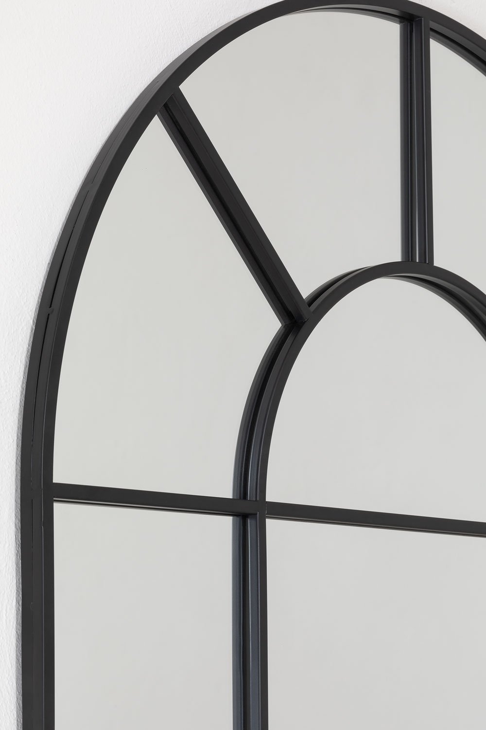 Wandspiegel DKD Home Decor Spiegel Schwarz Metall Holz Fenster