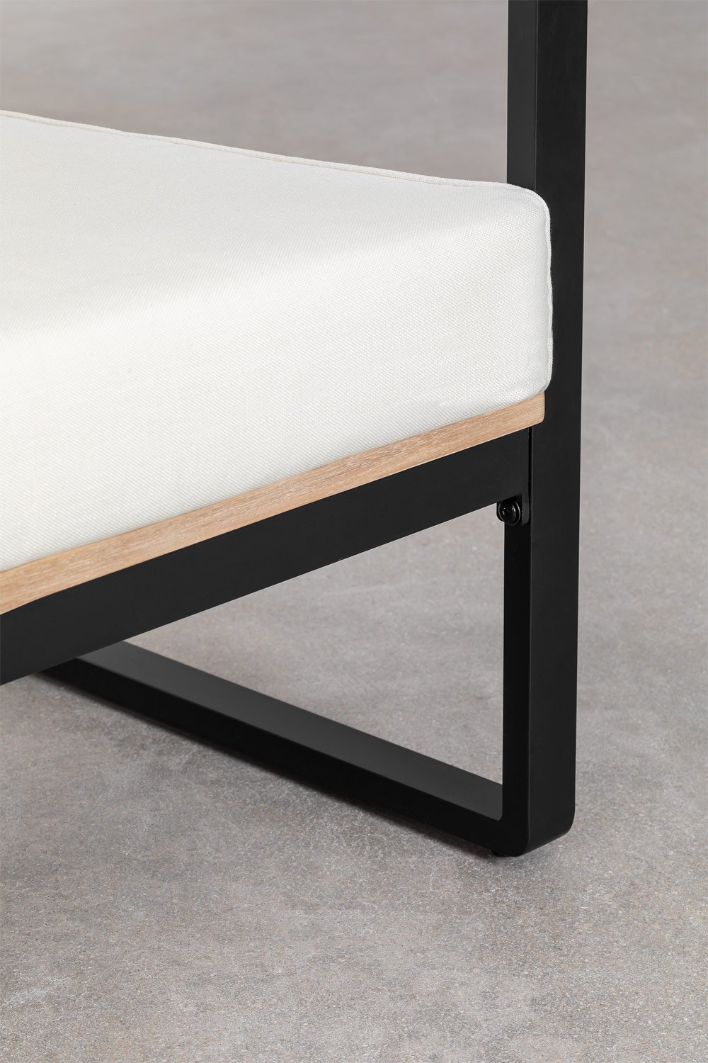 2-Sitzer-Gartensofa aus Aluminium und Akazienholz Giselle, Galeriebild 8